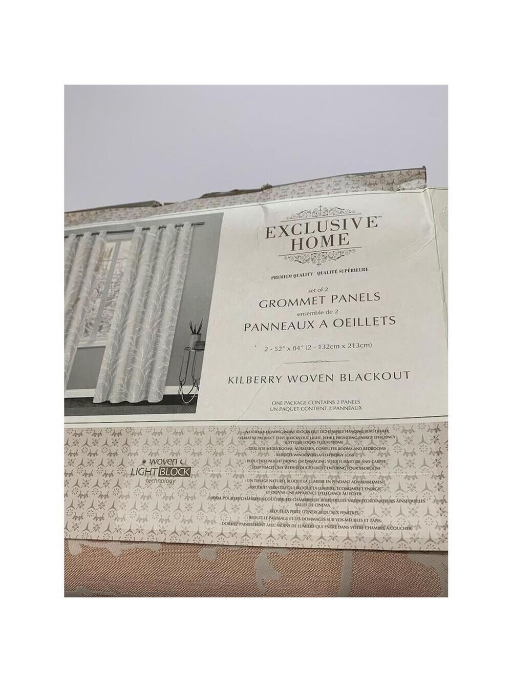 Exclusive Home Blackout Grommet Curtain Panels Set of 2 84"x52" - Picture 5 of 8